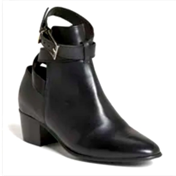 Kurt Geiger Black Leather Saint Wrap Ankle Boot Size 36 US 6